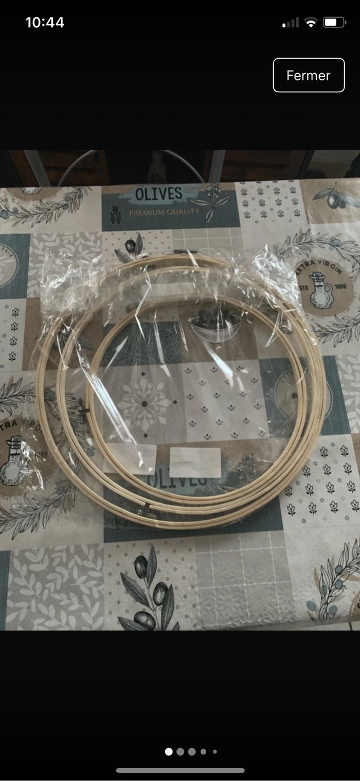 3 cerceaux antidérapants pour la broderie, point de croix, couture - Neuf
