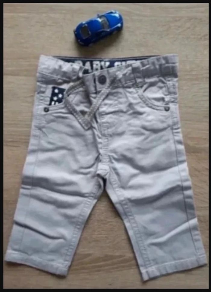 pantalon jean gris clair 6 mois baby by Gemo