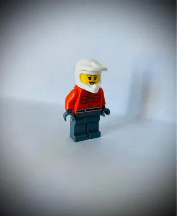 Minifigurine LEGO City - CTY1865 - Membre de l’équipe de Stand de Formule 1 - Très bon état