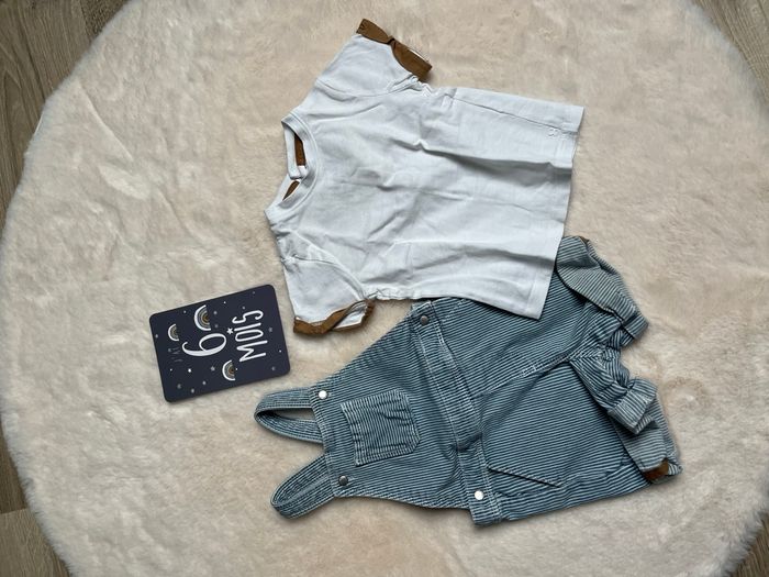 Ensemble salopette/TS été 6 mois