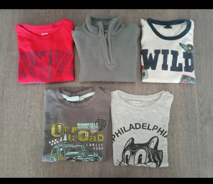 Lots de 6 haut manche longue 4 ans garçon