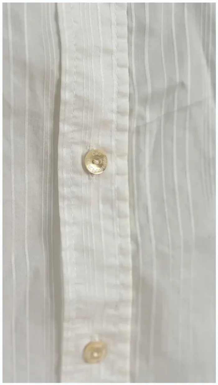 Chemise Dolce & Gabbana blanche à rayures L très bon état - photo numéro 7