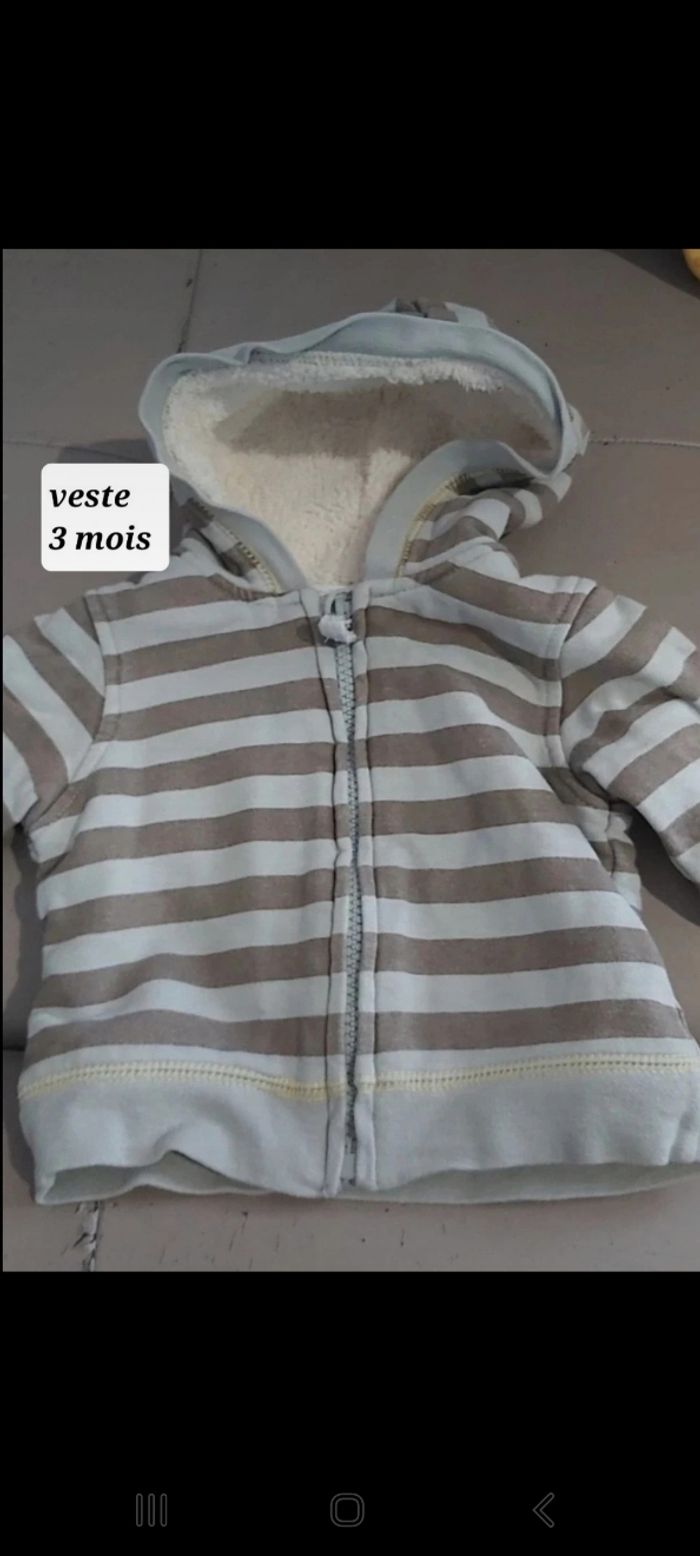 Veste chaud 3 mois