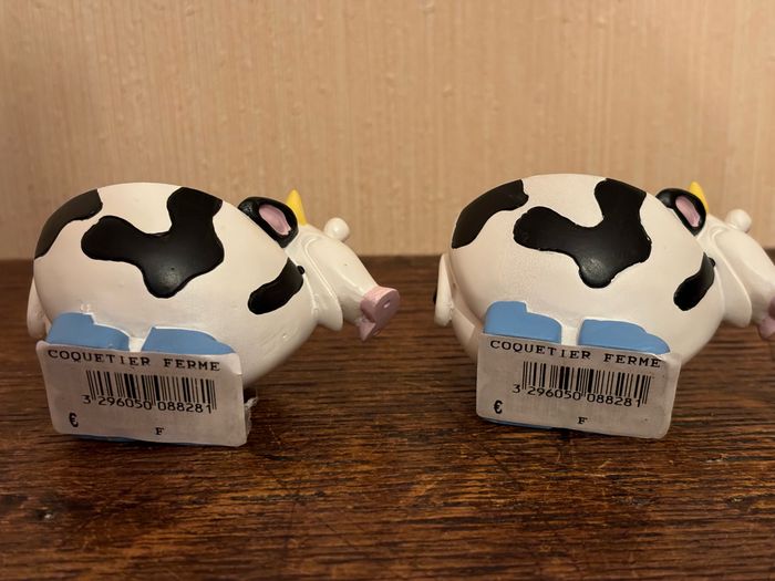 Lot de 2 coquetiers neufs  en forme de « Vache » - photo numéro 6