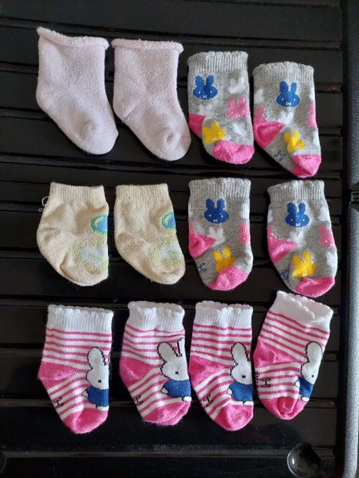 Chaussettes 0/6 mois fille