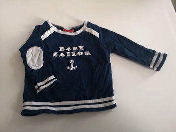 T-shirt manche longue marin bébé