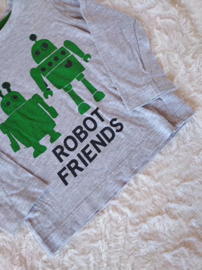 C Tee shirt chemise manches longues Garçon 9/12 mois Robot Friends H&M - photo numéro 6