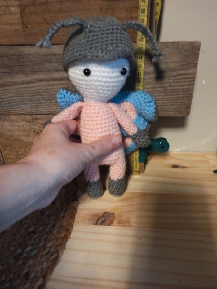 Peluche crochet papillons fait main - photo numéro 7