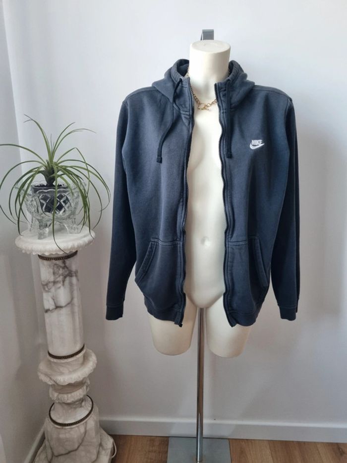 Sweat zippé Nike noir et blanc - photo numéro 2