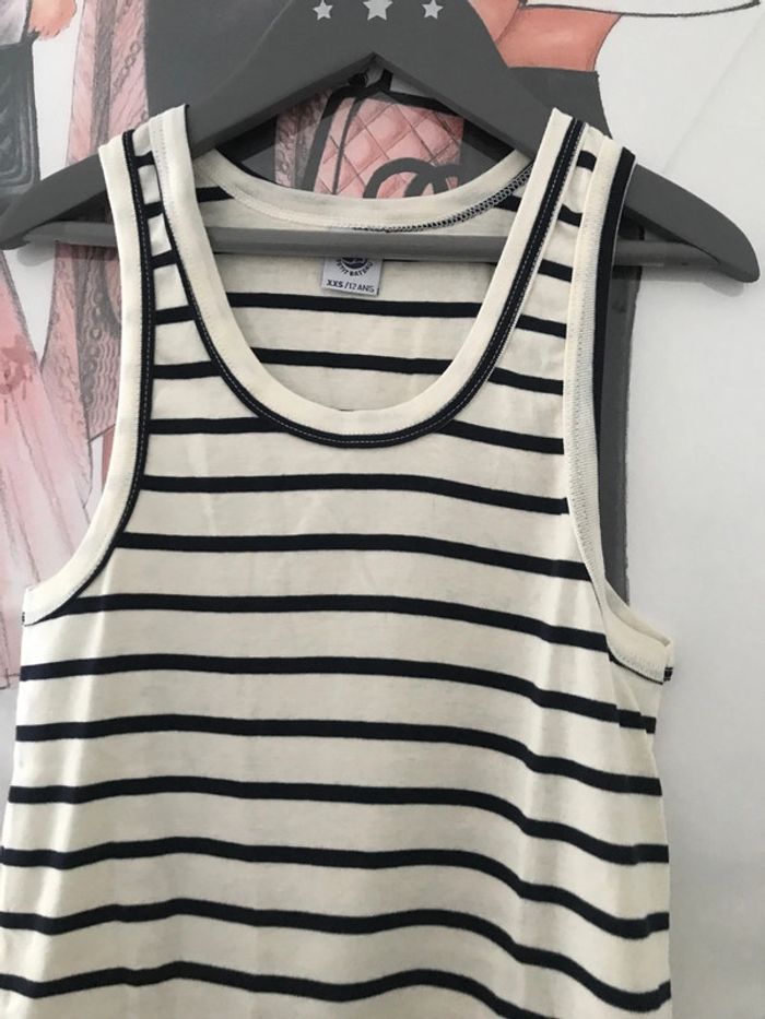 Débardeur Marcel Petit Bateau marinière 12 ans - photo numéro 5