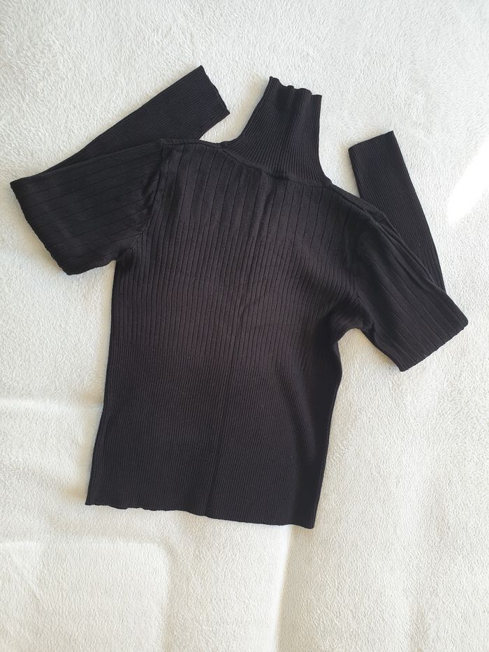 Pull noir femme L a col roulé - photo numéro 6