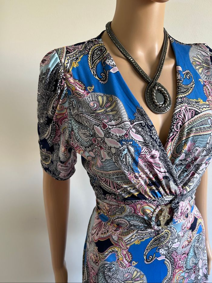 Robe imprimée à manches courtes Morgan taille 40 comme neuve - photo numéro 4