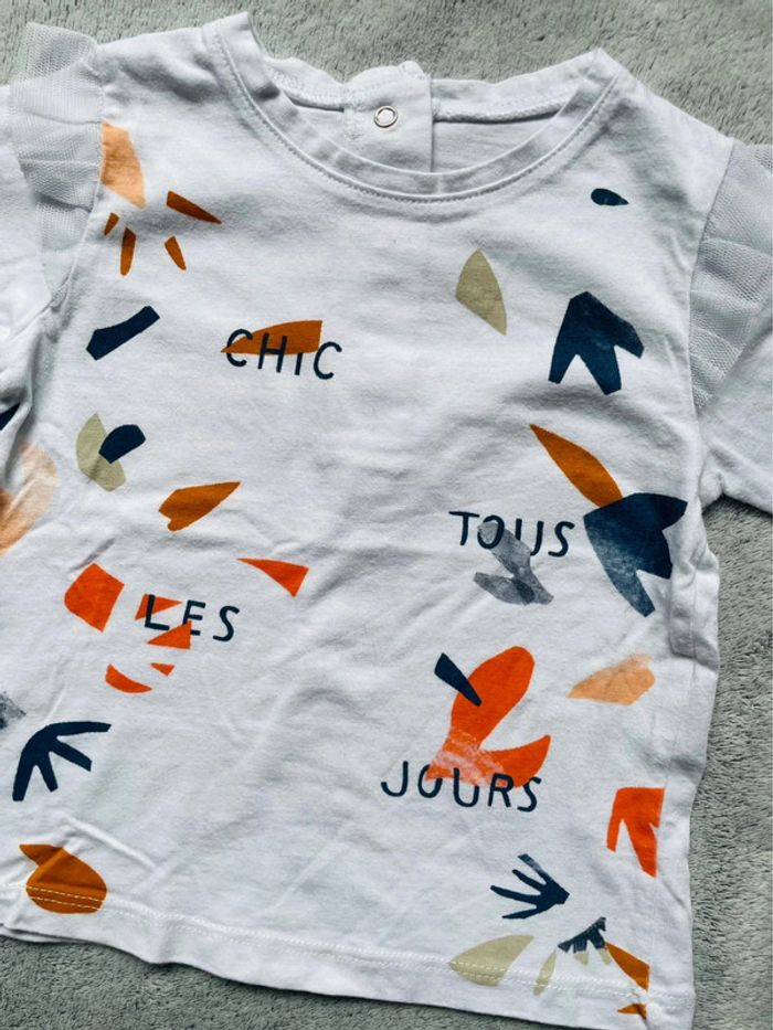 Tee shirt manches longues, fille, 12 mois - photo numéro 2