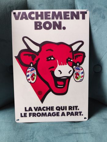 Plaque métal publicité La vache qui rit neuve 20x30cm