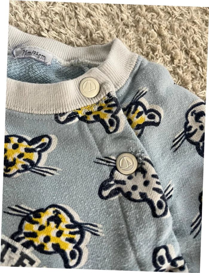 Pull sweat dessin tigre 🐯 taille 24 mois Petit Bateau - photo numéro 5