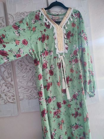 Robe longue fleurie verte  💐 Taille L