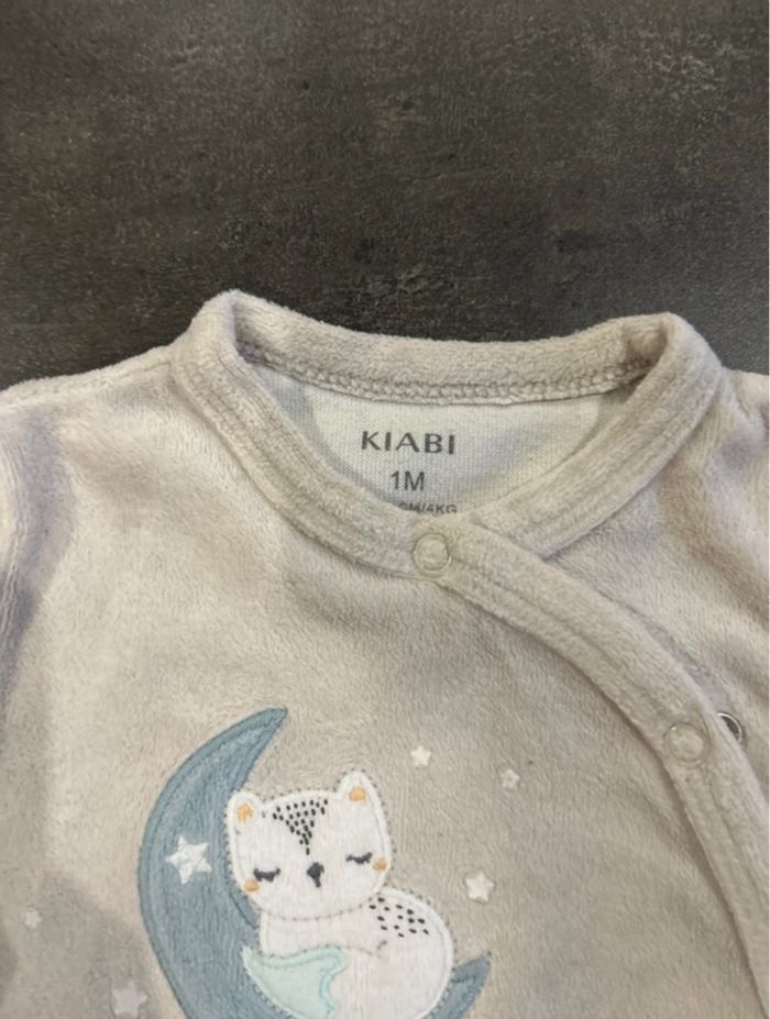 Lot de 3 pyjamas en velours  bébé garçon 1 mois kiabi - photo numéro 3