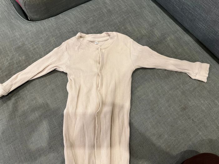 Lot de 2 pyjama beige et marron 86 cm 18 mois - photo numéro 2