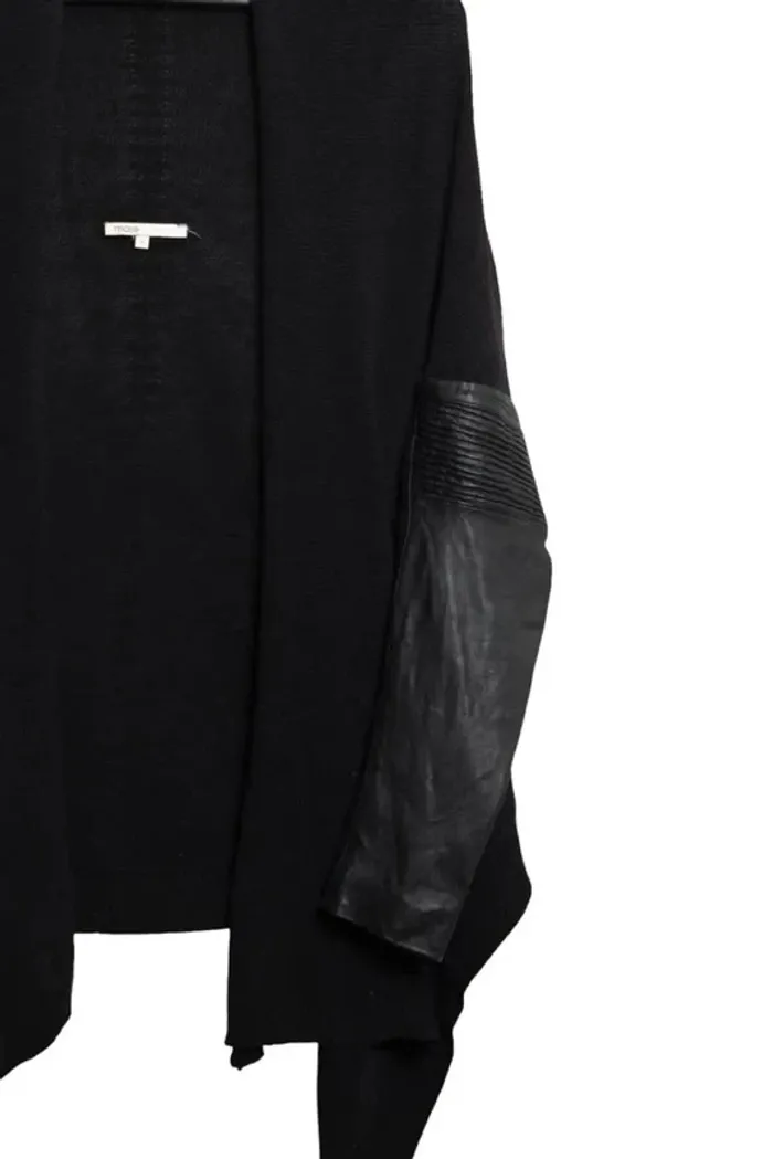 Veste gilet drapée bi-matière Maje – Taille M - photo numéro 3