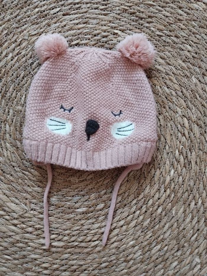 Bonnet animal pompon, kiabi, taille 49