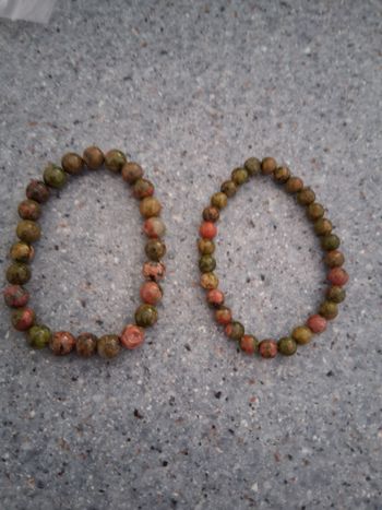 Lot de 2 bracelets perle en bois Multicolore