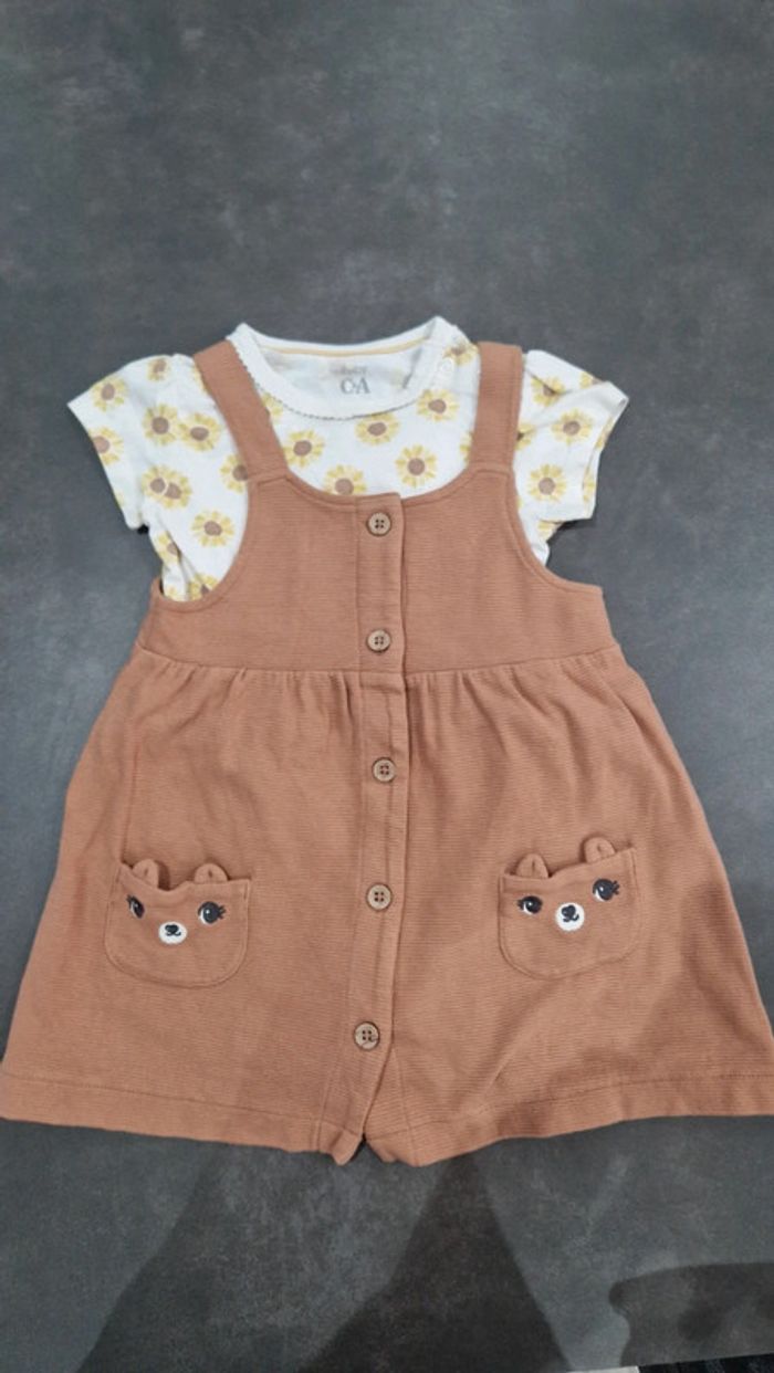 Robe marron + tshirt