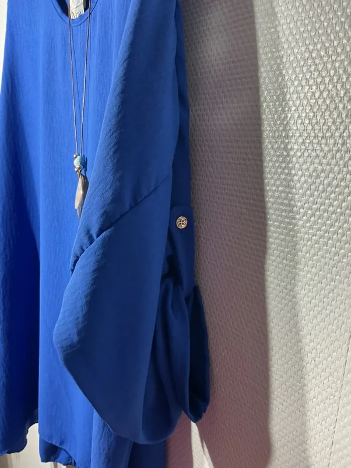 Tunique longue avec collier femme taille unique (48-54)- rzfashion - neuve avec étiquette - photo numéro 2