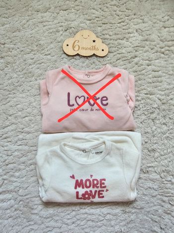 Pyjama velours 6mois fille