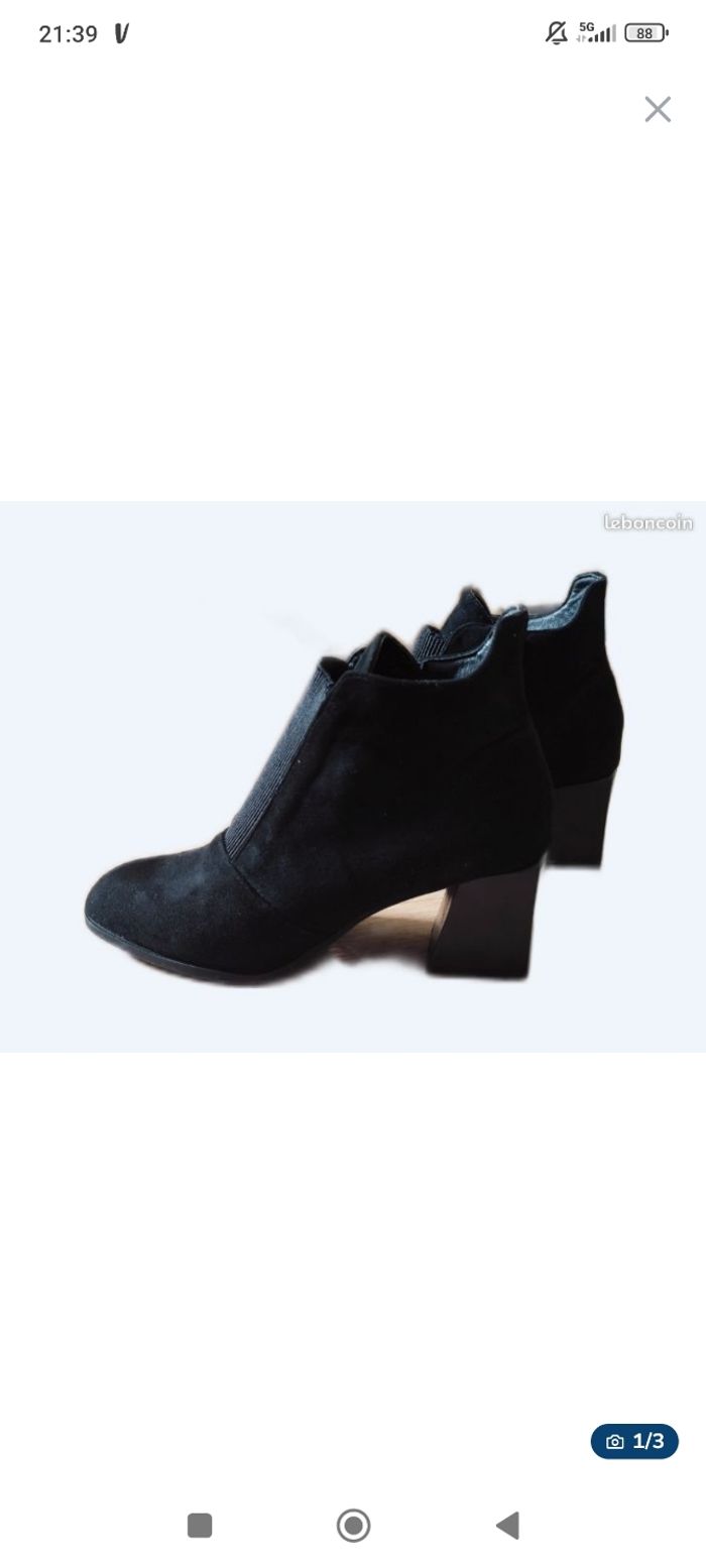 Bottines femme noir - photo numéro 2