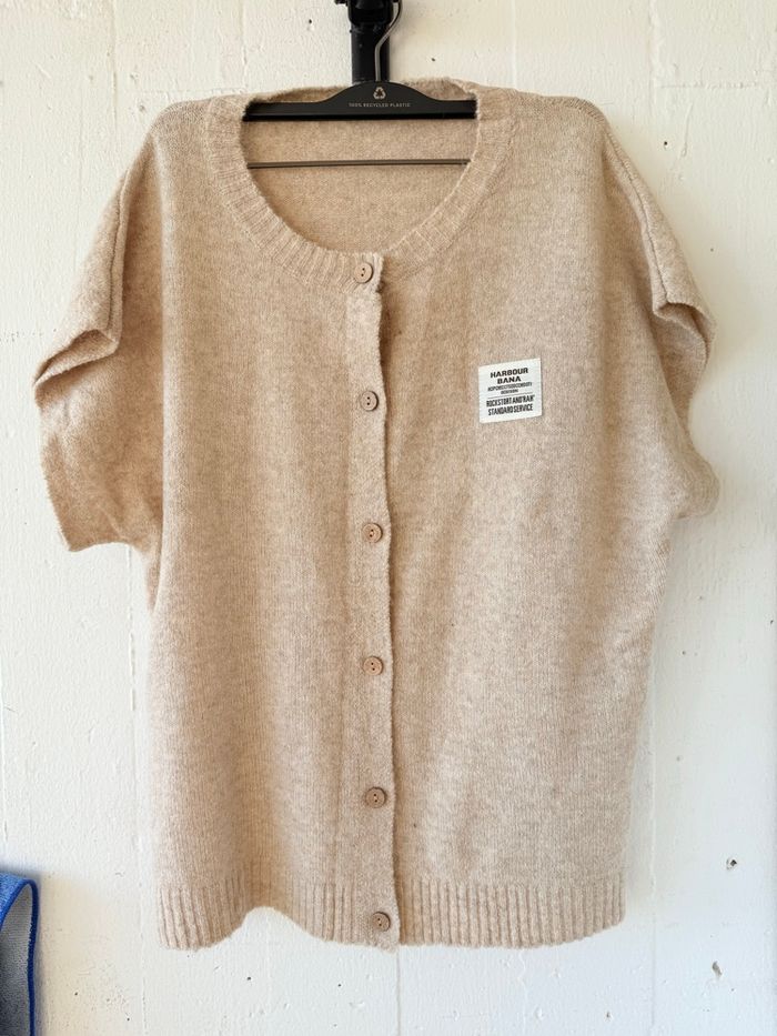 Gilet pull cardigan manches courtes  Matière très douce - photo numéro 5