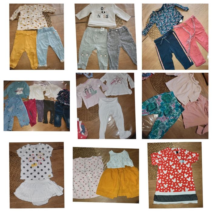 Lot 29 vêtements bebe fille 9mois