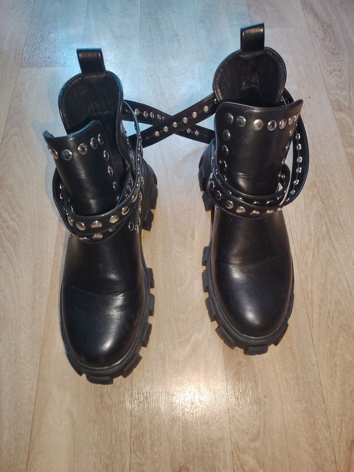 Bottines style Rock