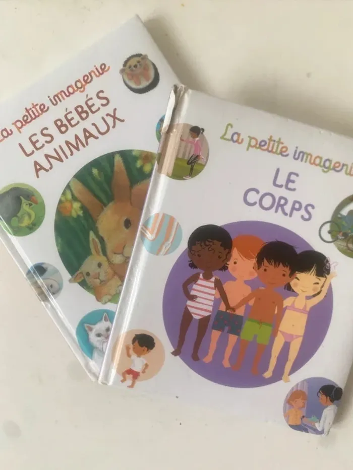 Lot ou unité - Livre : La petite imagerie - Le corps humain & Les bébés animaux