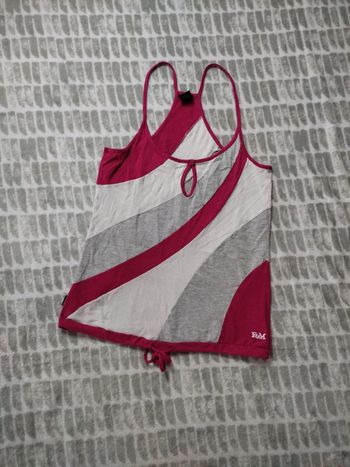 Débardeur dos nageur rose blanc gris Franklin et Marshall taille xs