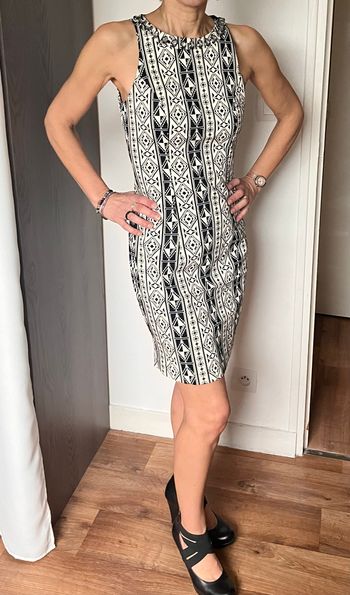 Robe noire et blanche Morgan - taille 34