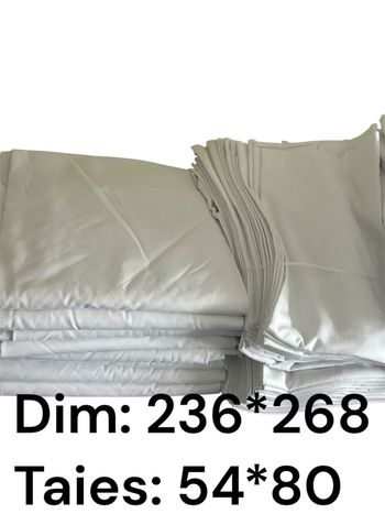 Lot de 10 draps 2 places avec 20 taies d’oreiller 
