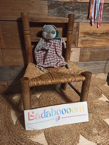 Doudou loup à carreaux obaībi