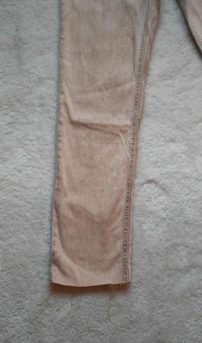 Magnifique jean Reiko neuf beige pêche W23 taille haute - photo numéro 4