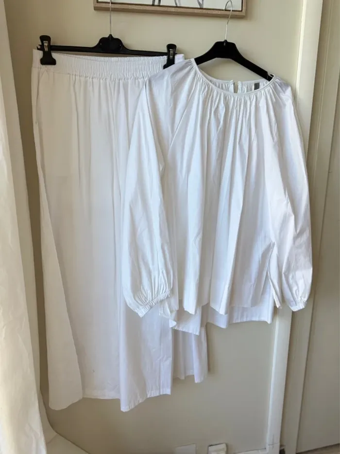 Ensemble popeline blanc