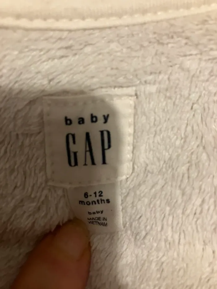 Gilet zippé capuche ourson blanc Gap - photo numéro 4