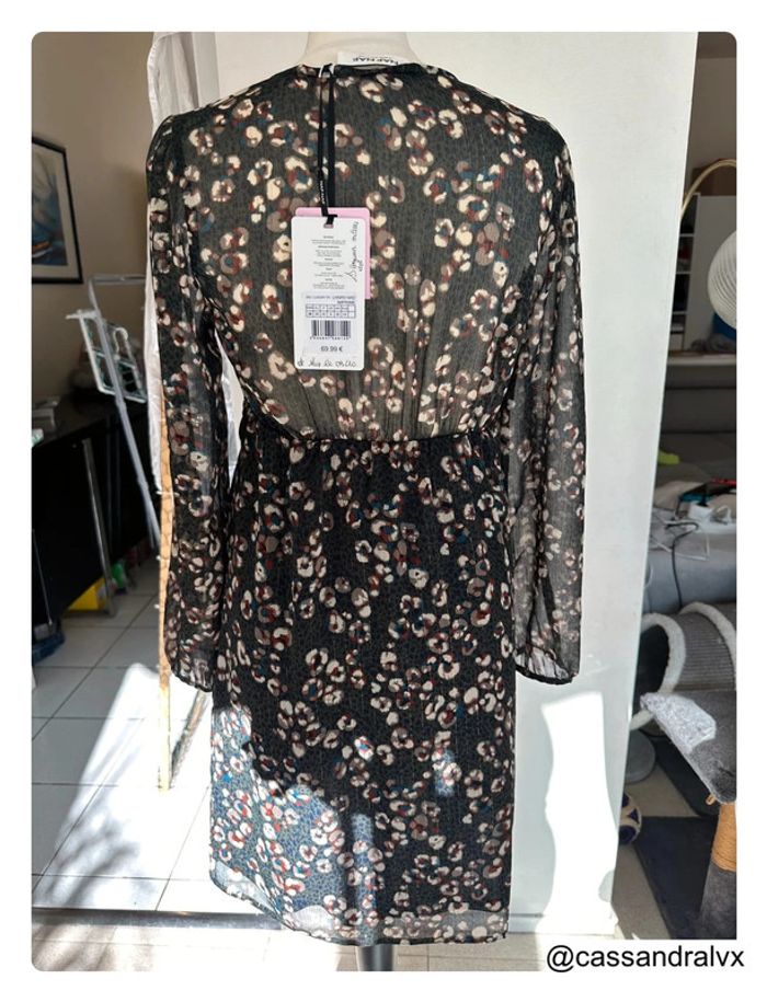 Robe noire fleurie Luxury - Naf Naf - photo numéro 3