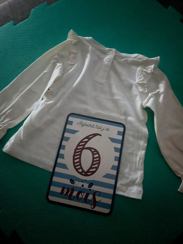 Tee shirt manches longues blanc Manor 6 M - photo numéro 3