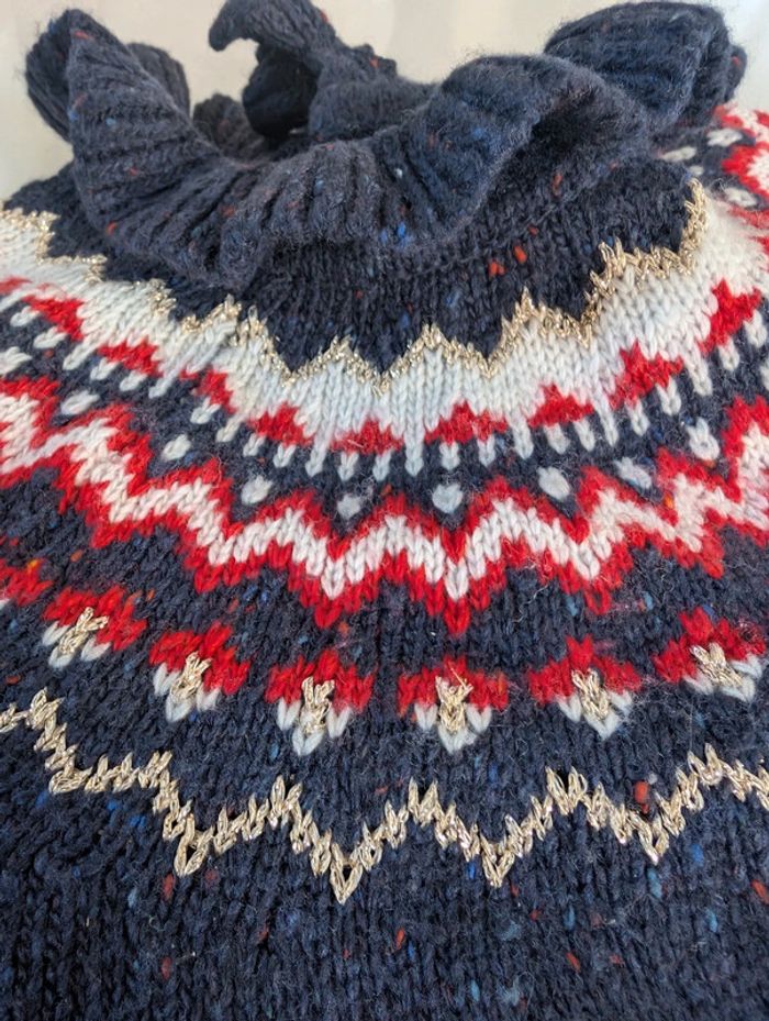 Robe pull Cyrillus jacquard en laine 3 ans - photo numéro 3