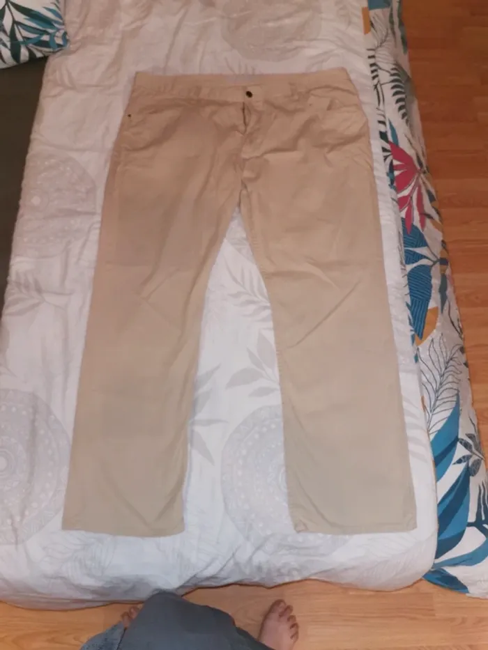 Pantalon beige homme taille 56 neuf