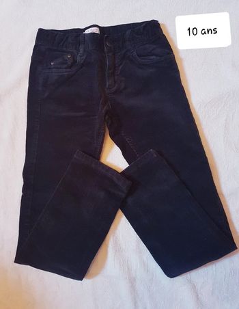 Pantalon velour lisa rose 10 ans