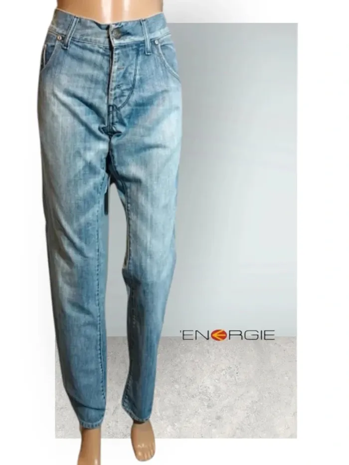 Jean boyfriend vintage y2k Energie, coupe droite , taille basse , 100 % coton