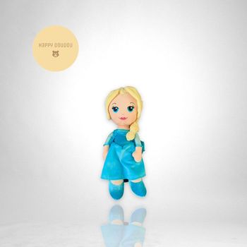 Doudou Peluche Poupée reine des neiges bleu Nicotoy Disney P20
