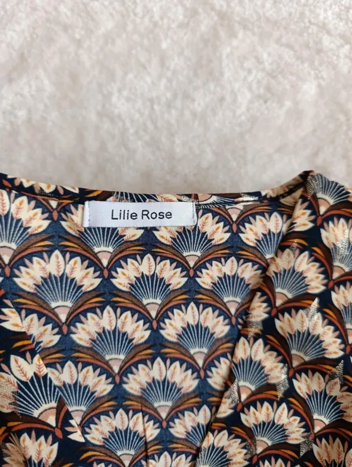 Robe fluide et légère Lilie Rose taille élastique Taille unique - photo numéro 10