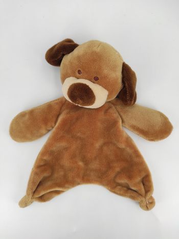 Doudou plat Chien Marron Nicotoy