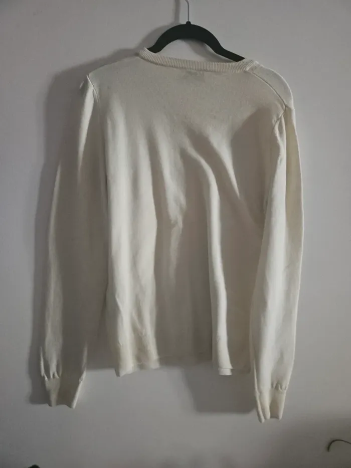 Pull en maille blanc cassé en laine Peter Hahn T.38 - photo numéro 3